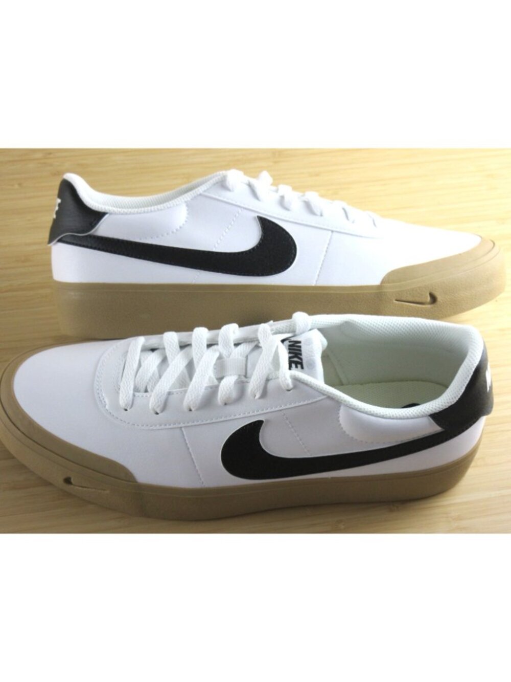 Nike Men's Court Shot Tennis Lifestyle Shoes White Black Gum Bottom Sizes NIB - Picture 7 of 7